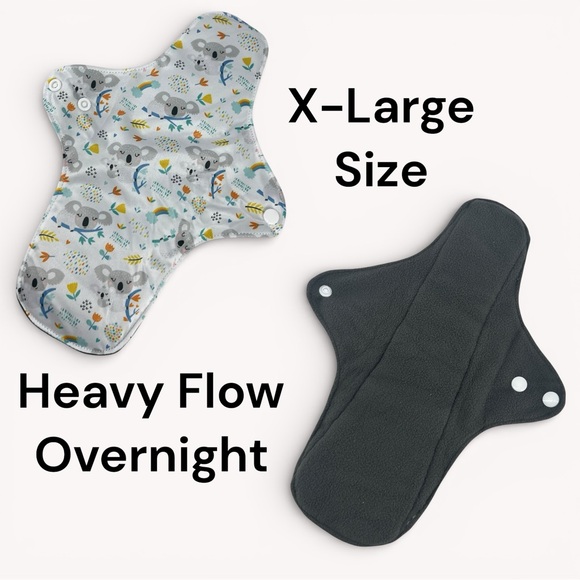 NEW 10PCS Set Reusable Washable Menstrual Pads (3)XL+(3)L+(3)M +BAG Incontinence - Picture 14 of 16